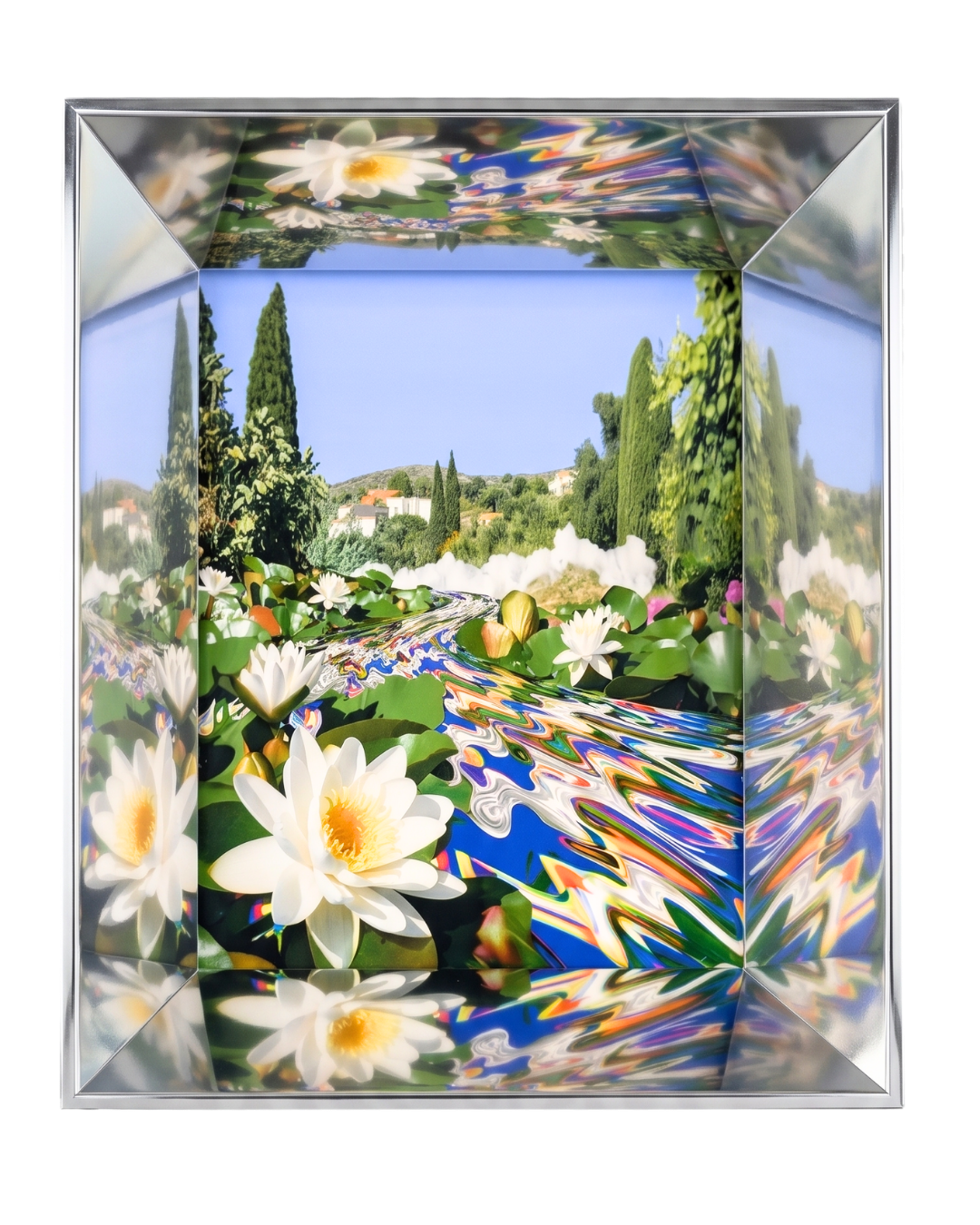 Digital Garden: Chrome River - Sculptural Framed Edition