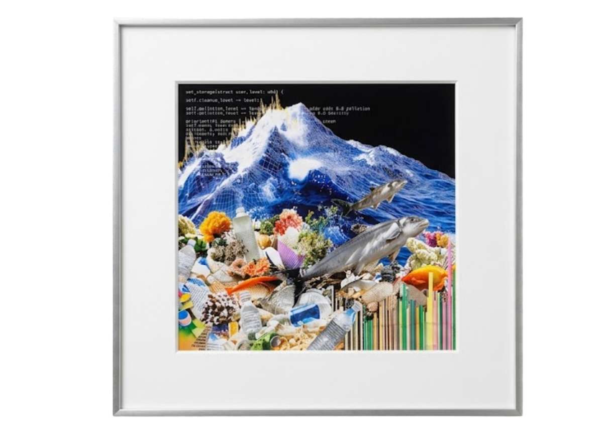 Binary Oceans: Trash - Framed Edition