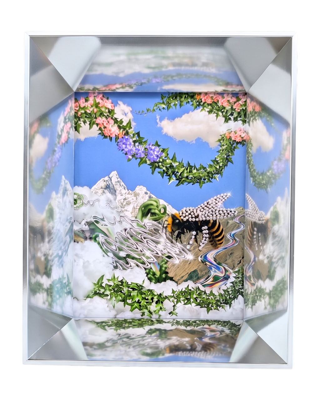 Digital Garden: Jewel Bee - Sculptural Framed Edition