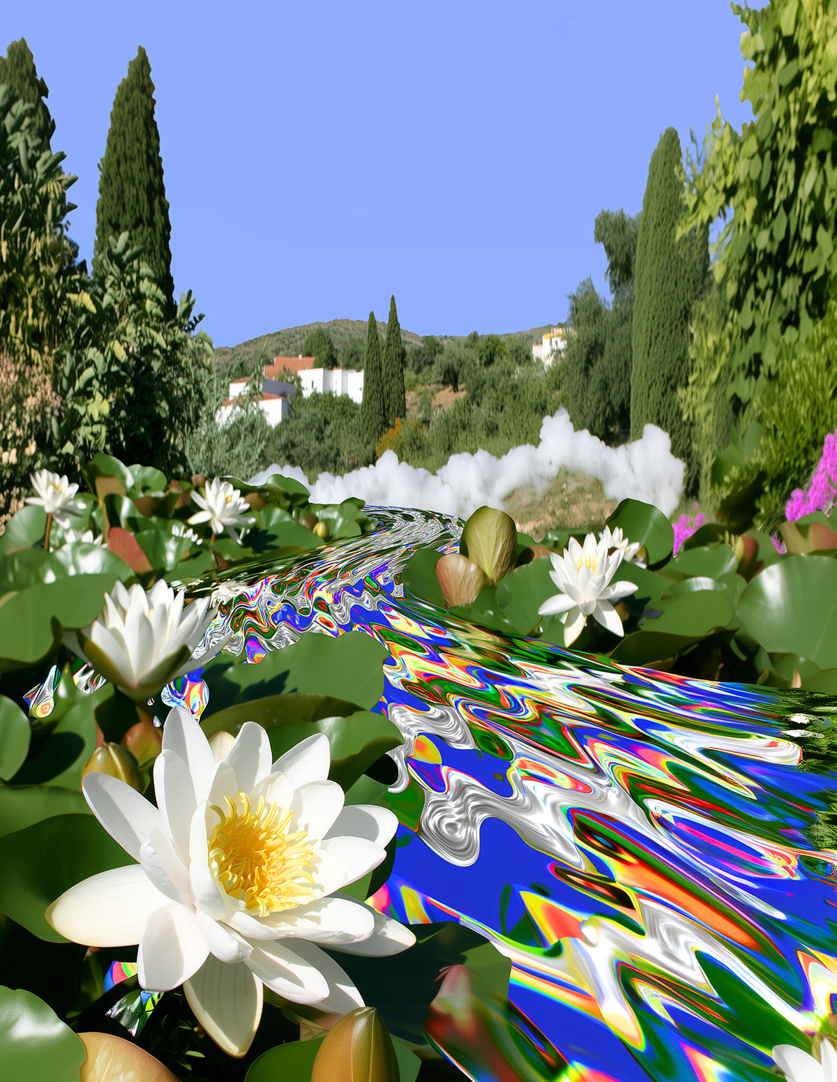 Digital Garden: Chrome River - Holographic Art Card